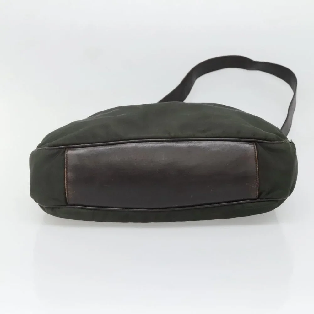 GUCCI Bamboo Hand Bag Nylon 2way Khaki Silver - Picture 12 of 16